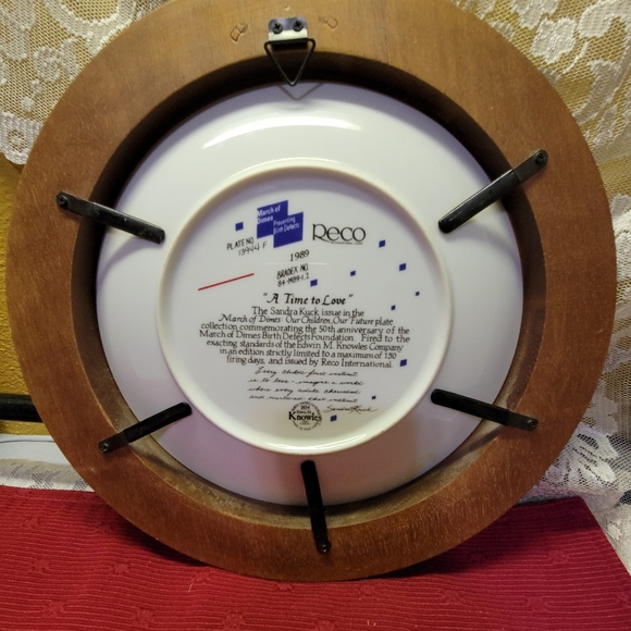 Vtg '89 50Th Anniversary March Of Dimes Plate X2💗 - Picture 4 of 6